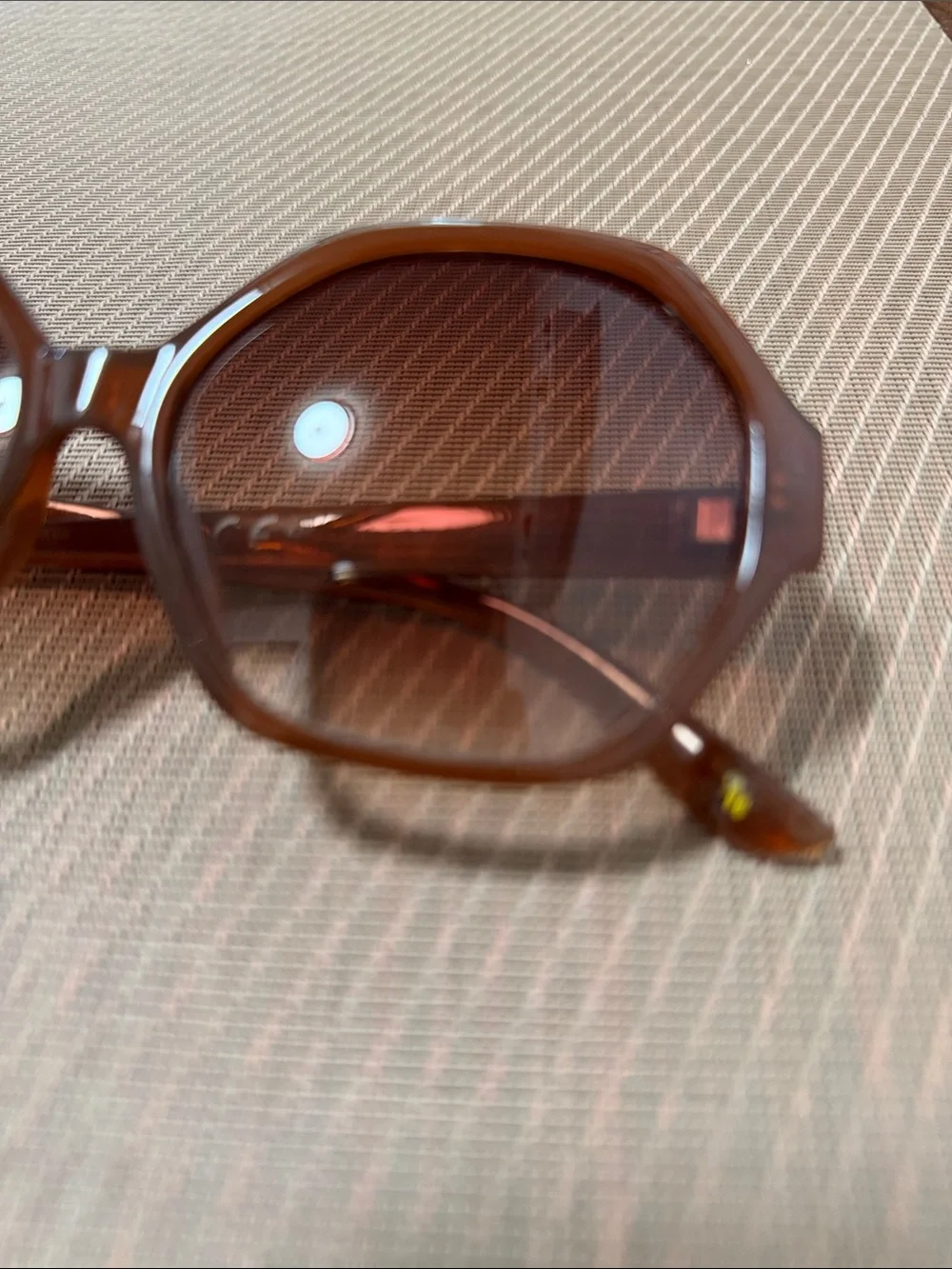 Nine West Oversized Brown Geometric Women's Sunglasses
